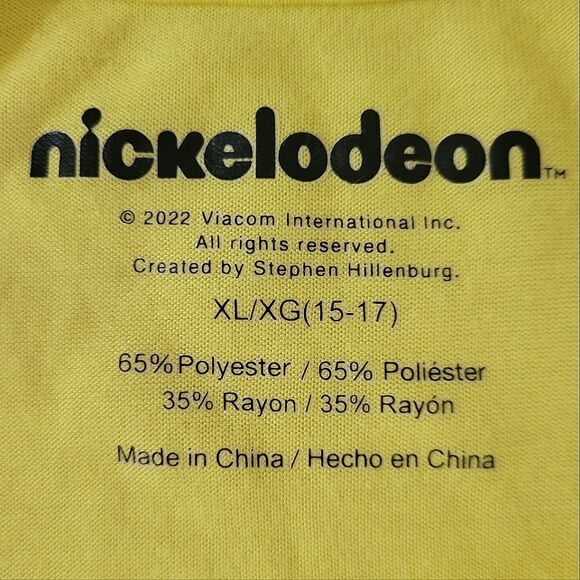 SpongeBob SquarePants Women's Yellow Graphic Crewneck Short Sleeve T-Shirt - Picture 5 of 15